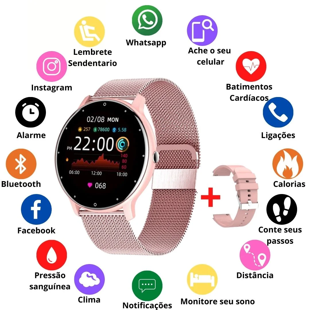 Smartwatch com Pulseira de Couro – Magnum Evolution – Santo Stilo