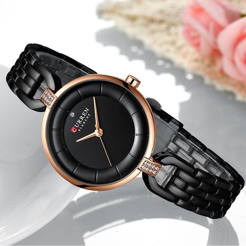 Relógio Feminino de Luxo, Relógio em aço inoxidável, Relógio Moderno, Relógio feminino, relógio clássico, Relógio em zircônia