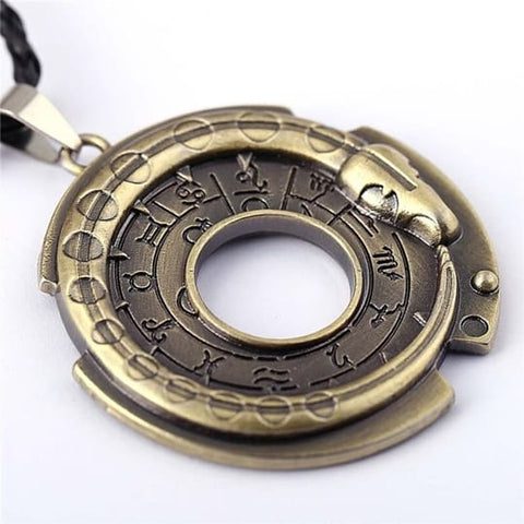 Amuleto OuroBoros Couro Liga Metálica