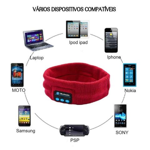 Bandana com fone bluetooth - Headphone para /Academia/Dormir – Lojas Dopena
