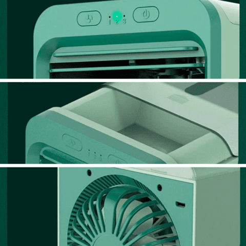Detalhes do mini ar condicionado
