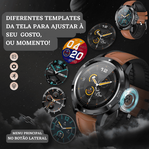 Smartwatch com Pulseira de Couro – Magnum Evolution – Santo Stilo