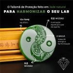 Amuleto em Jade Natural - Taiji - Acessórios Unissex - Amuleto- Amuleto de Proteção - SANTO STILO
