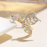 Anel Ajustável Cravejado com Zircônia - Butterfly Charming - Anel Feminino - Anéis- Anéis Femininos - SANTO STILO