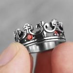 Anel de Aço Inoxidável - King's Crown - Anéis Masculinos - Novidades- Religiosos Masculinos - SANTO STILO