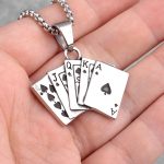Colar Poker Cartas 3D- Royal Flush® - Colar - Masculino- Novidades - SANTO STILO