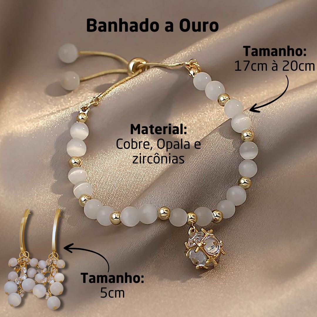 conjunto banhado a ouro