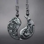 Conjunto em Obsidiana Negra - Yin Yang - Conjuntos Femininos - Conjuntos Masculinos- Místicos & Especiais - SANTO STILO