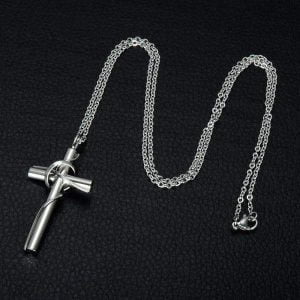 Corrente Com Crucifixo em Três Cores - Correntes e Crucifixos - Correntes Masculinas- masculino - SANTO STILO
