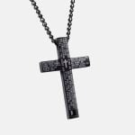 Corrente com Crucifixo Faith - em Aço Inoxidável - Correntes e Crucifixos - Correntes Masculinas- masculino - SANTO STILO