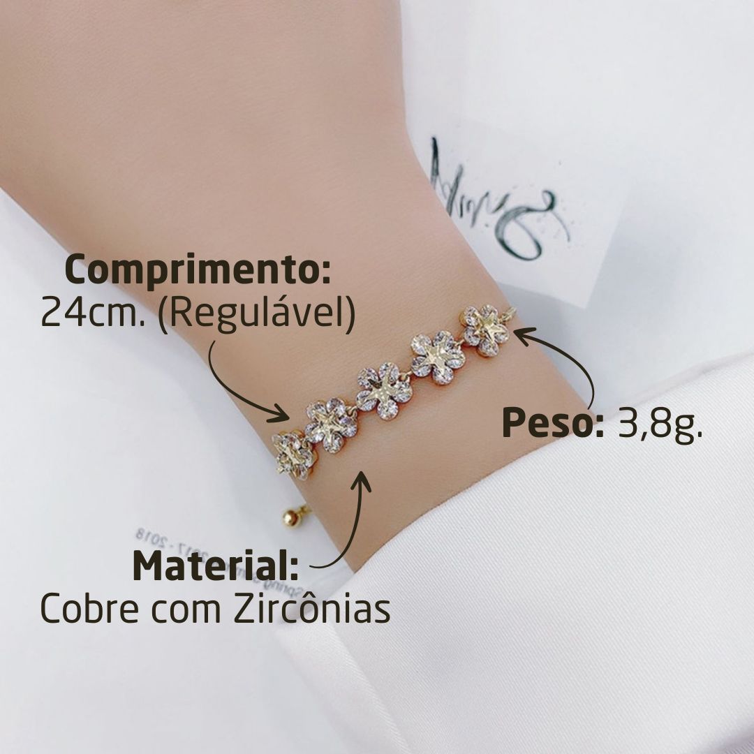 pulseira de flores