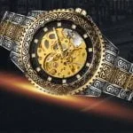 Relógio masculino, banhado a ouro, aço inoxidável, qualidade, elegante, relógio masculino clássico, clássico, estilo casual masculino, estilo social, beleza, relógio rolex, estilo elegante, relógio masculino de luxo, custo benefício,  estilo e tecnologia,  conforto, segurança e exclusividade, status, premium, conceito, concept, à prova d’água, relógio moderno, relógio luxuoso, hardlex, relógio original, aço inoxidável