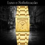 Relógio de Luxo a Quartzo - Golden Power - Aço Inoxidável - Masculino- Noividades - SANTO STILO