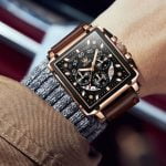 Relógio de Luxo Quadrado - King's Domain - Masculino - Novidades- Relógio Clássico - SANTO STILO