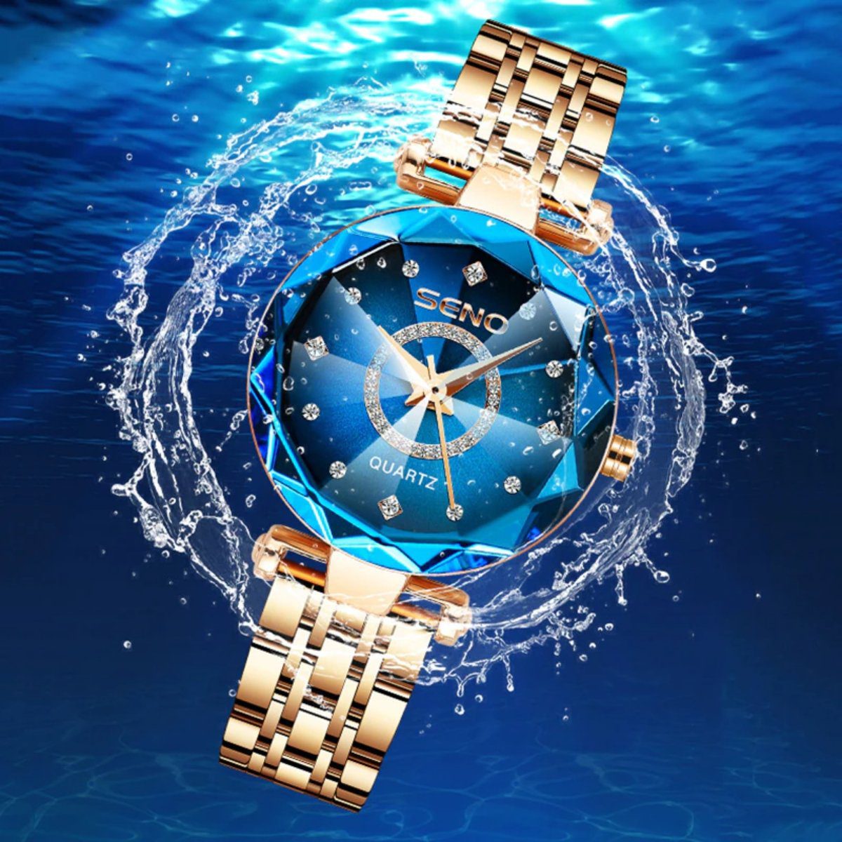 Relógio Feminino Luxo – Quartzo Blue – Santo Stilo
