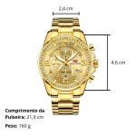 Relógio Dourado - Luxury Gold® - Mais Vendidos - masculino- Relógios Masculinos - SANTO STILO