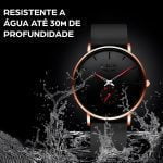 Relógio Minimalista em Aço Inoxidável - Elegance Black - Masculino - Pets- Pulseiras Masculinas - SANTO STILO