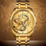 Relógio Dourado Golden Dragon ® - masculino - Relógios Masculinos- - SANTO STILO