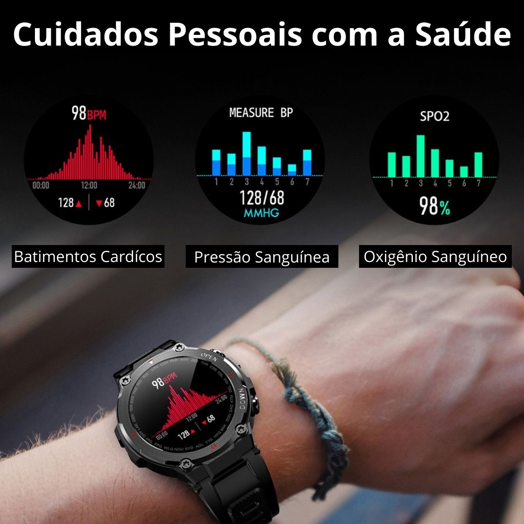 Smartwatch com Pulseira de Couro – Magnum Evolution – Santo Stilo