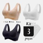 Sutiã sem Costura Comfy Wear - Kit com 3 Peças - Beleza Feminina - Feminino- Lingerie - SANTO STILO
