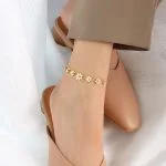 Tornozeleira em Aço Inoxidável - FlowerShine - Feminino - Novidades- Pingente de Flor - SANTO STILO
