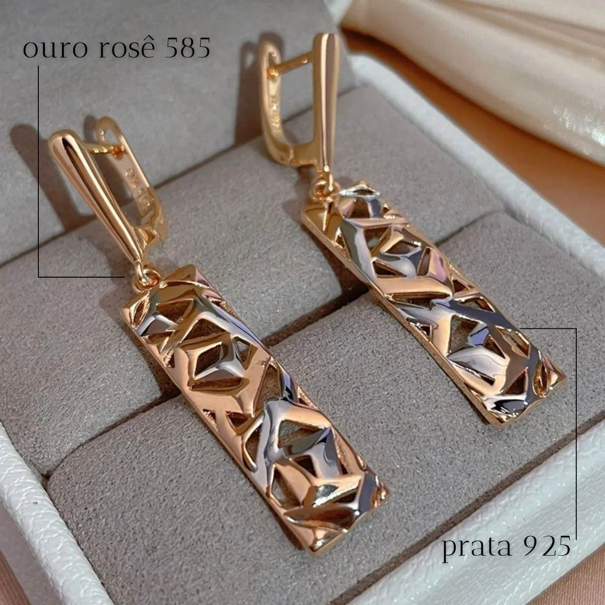 brinco feminino, brinco rose gold, acessórios rose gold, brinco banhado a ouro, brinco banhado a prata, brinco banhado a ouro rosê, acessório banhado a prata, acessório banhado a ouro, acessórios femininos, acessórios clássicos, acessórios elegantes