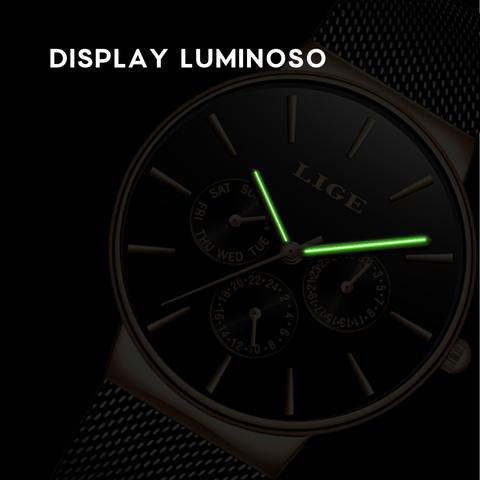 relógio feminino minimalista, clássico, elegante, rosê gold, preto, verde