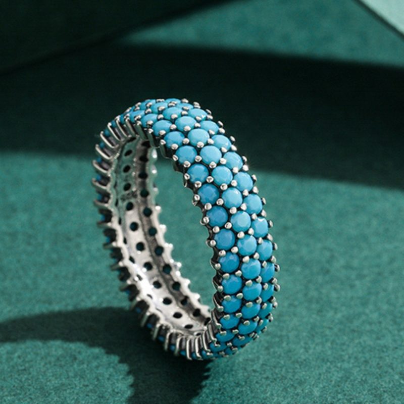 turquesa - prata 925 - criativa - vibrante - anel feminino - semijoia - estilo - pedra natural - benefícios - energia - qualidade