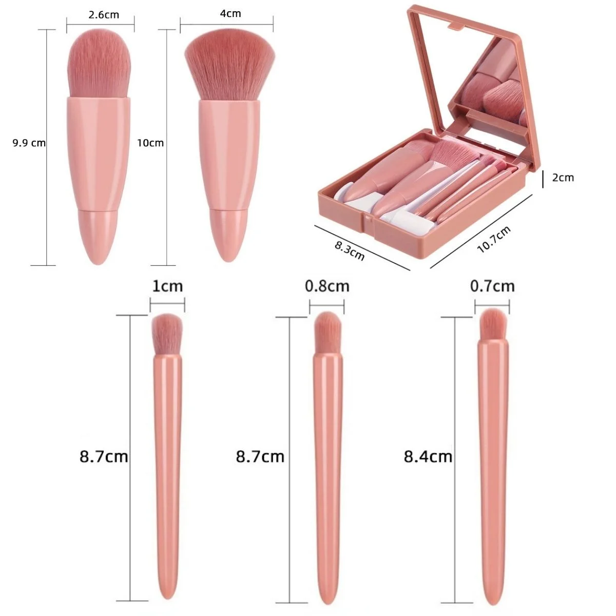 kit de pincéis, pincel de maquiagem, kit de pincel travel size, pincel de blush, pincel de pó, pincel de base, pincel de esfumar, pincel de sombra, pincel para lábios, make, maquiagem