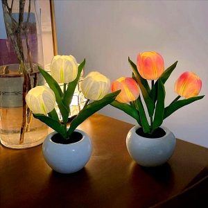 luminária flor, luminária tulipa, decoração, casa decorada, diy, dona de casa, jardim, flores