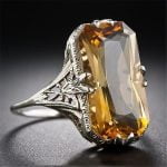 anel feminino, anel de citrino, anel elegante, cristal citrino, acessórios sofisticados, acessórios elegantes