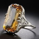 anel feminino, anel de citrino, anel elegante, cristal citrino, acessórios sofisticados, acessórios elegantes