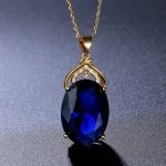 colar feminino, colar de pedra azul, colar banhado a ouro, ouro 18k, colar elegante, colar chique, colar fino, semijoia banhada a ouro, acessórios banhados a ouro