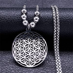 talismã, amuleto, flor da vida, geometria sagrada, espiritualidade, colar místico, colar flor da vida, colar geometria sagrada