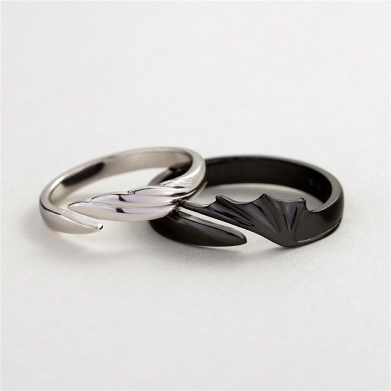 alianças, amor, casais, amizade, asas de dragão, dragon wings, união e amor, anel feminino, anel masculino, símbolo duradouro