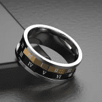 anel masculino - números romanos - acessório estiloso
