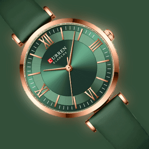 relógio feminino, moda feminina, relógio verde, relógio moderno