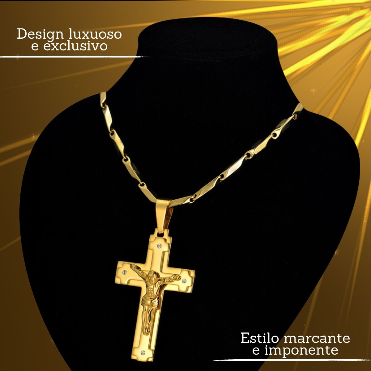 crucifixo dourado,