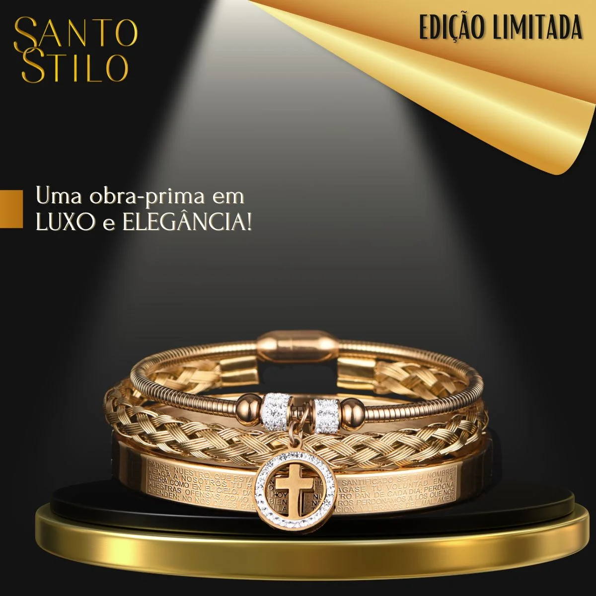 Conjunto Pulseiras de Luxo – Ouro Romano – Santo Stilo