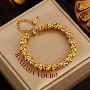 pulseira feminina, pulseira dourada, pulseira banhada a ouro