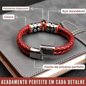 bracelete masculino - pulseira masculina - pulseira de couro