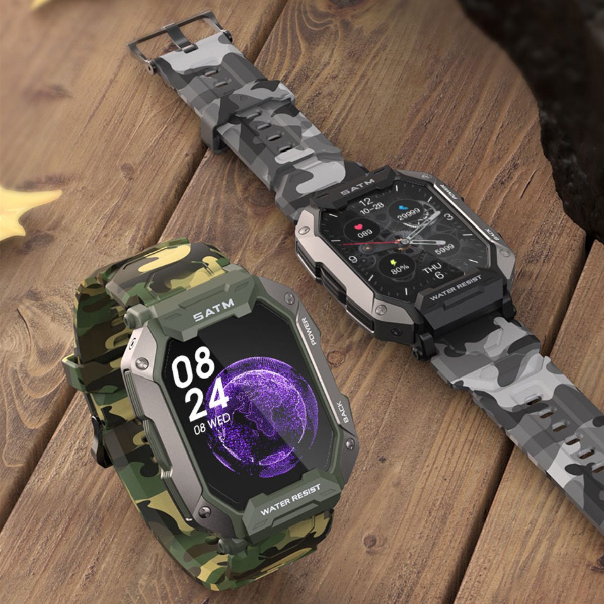 Smartwatch C20 Militar + Pulseira Brinde – Estilo Indestrutível – Santo  Stilo