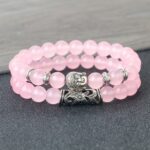 pulseira de quartzo rosa