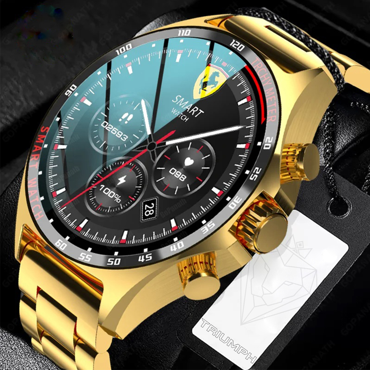 Relógio chamativo masculino, design elegante e moderno, o smartwatch perfeito para o dia a dia do homem de sucesso, relógio smart